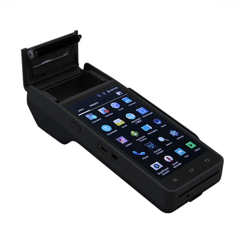 Imagem -02 - Polegada Tela de Toque Pos Terminal Portátil Robusto Nfc Leitor de Cartão Magnético Terminal de Pagamento Pos Android com Impressora 5