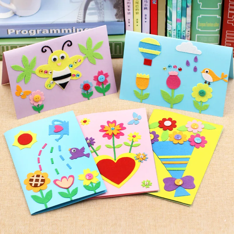 

DIY Mother's Day Father's Day Greeting card Cartoon Animal 3D EVA Foam Sticker Puzzle craft toy Education Toy for Children