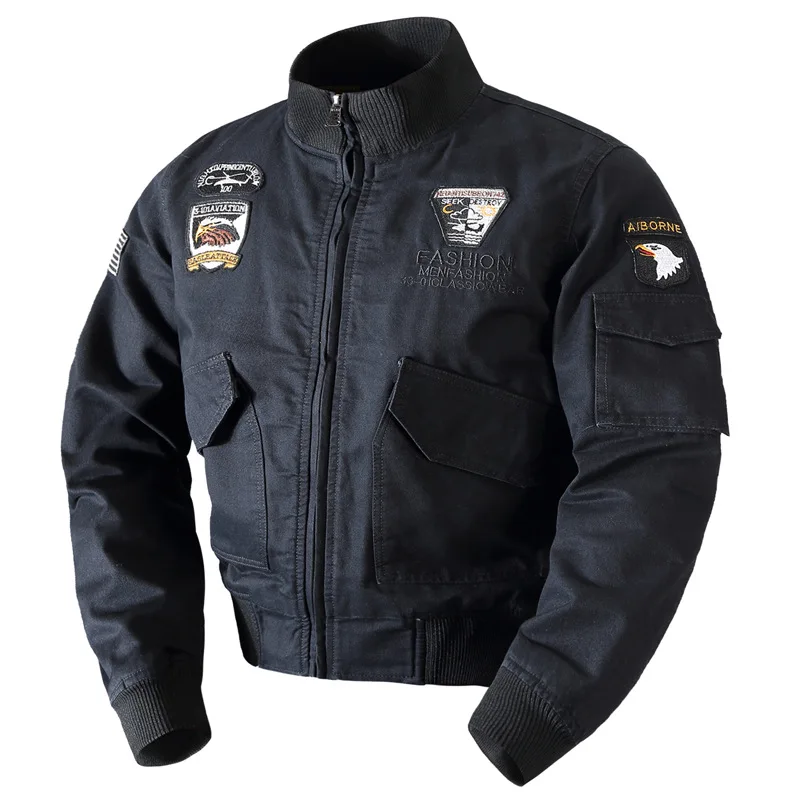 2024 Men Spring Pilot Jacket Outwear Coats Army Male Autumn Cotton Bomber Jackets Cargo Flight Jacket Male Plus Size 4XL