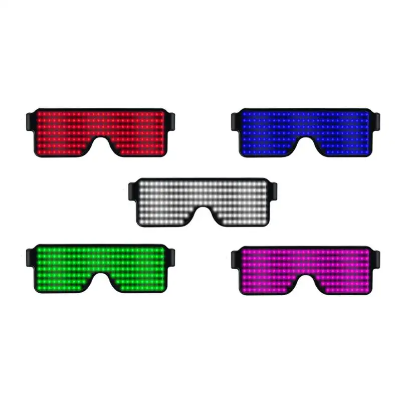 New 8 Modes Quick Flash LED Party Glasses USB charge Luminous Glasses Christmas Party Supplies Dropshipping Concert light Toys