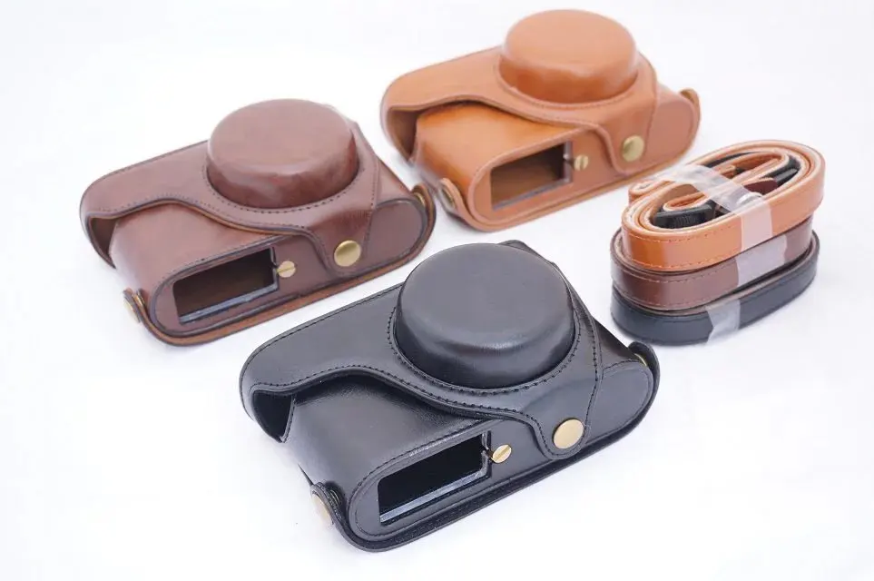 Vintage Video camera case bag for Leica X1 X2 X-1 X-2 digital camera PU leather camera bag with strap take out battery directly