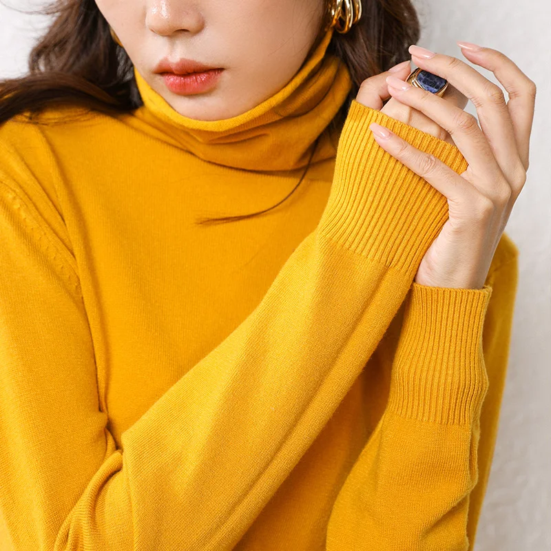 Cashmere sweater woman  fashion 2019 women turtleneck cashmere sweater women knitted pullover women sweater  Casual tops  M-XXXL