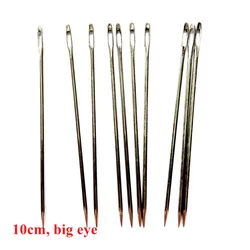 25 pcs/lot 75mm 100mm big eye needles white Needles for hand sewing nets Craft Knitting sew embroidery Tool DIY needlework