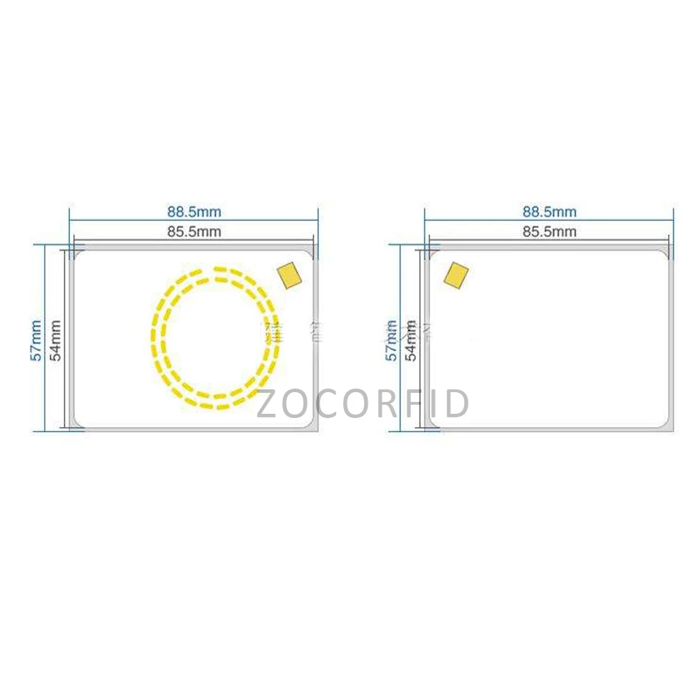 100pcs Id 카드 얇은 ID 액세스 제어 카드 125KHZ TK4100 흰색 RFID 카드 크기 85.5X5 4mm/ 10 번호 코드