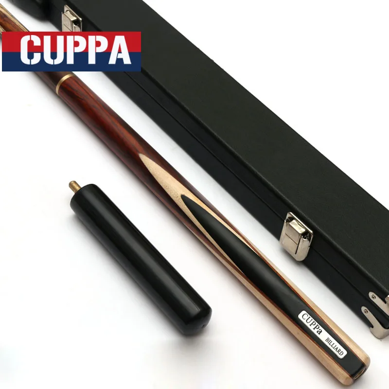 

Handmade Cuppa 3/4 Snooker Cues 9.8mm Tip With Black Snooker Cue Case Set Padauk Handle China