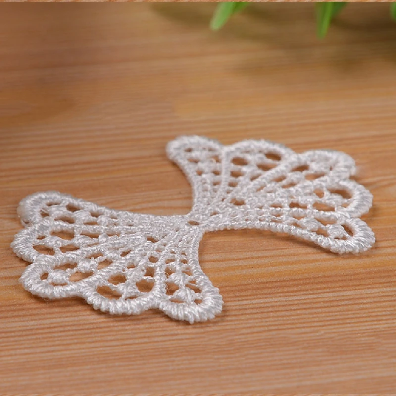 25Pcs White Lace Trims Fabrics Hometexile Clothes Weaving Wrapping Ribbon Tape Wedding Dress Hat Curtain Patch DIY Sewing Craft 2