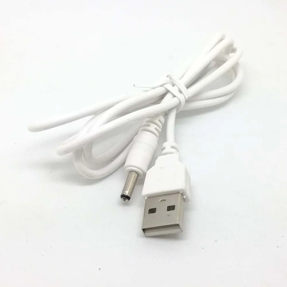 10pcs white USB 2.0A Male to 3.5mm Barrel Connector 5V DC Charger Power Cable