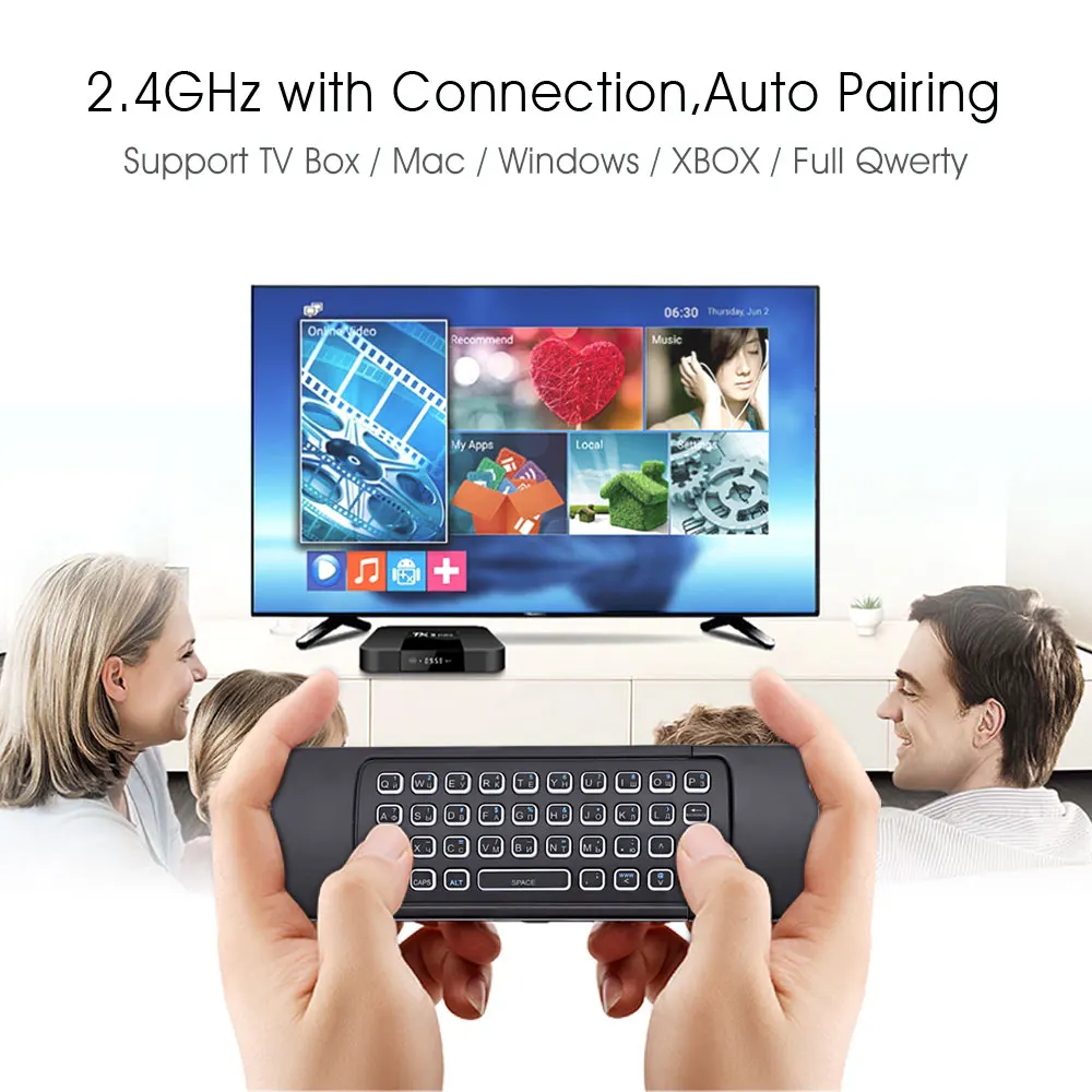 VONTAR MX3 Pro Backlight 2.4G Wireless Keyboard Remote Control IR Learning Fly Air Mouse For X92 X96 Android TV Box