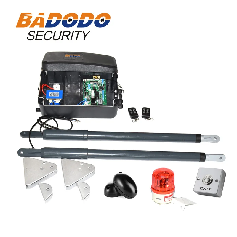 with fingerprint keypad optional automatic swing gate opener gate actuators kit 12VDC 200kg per leaf