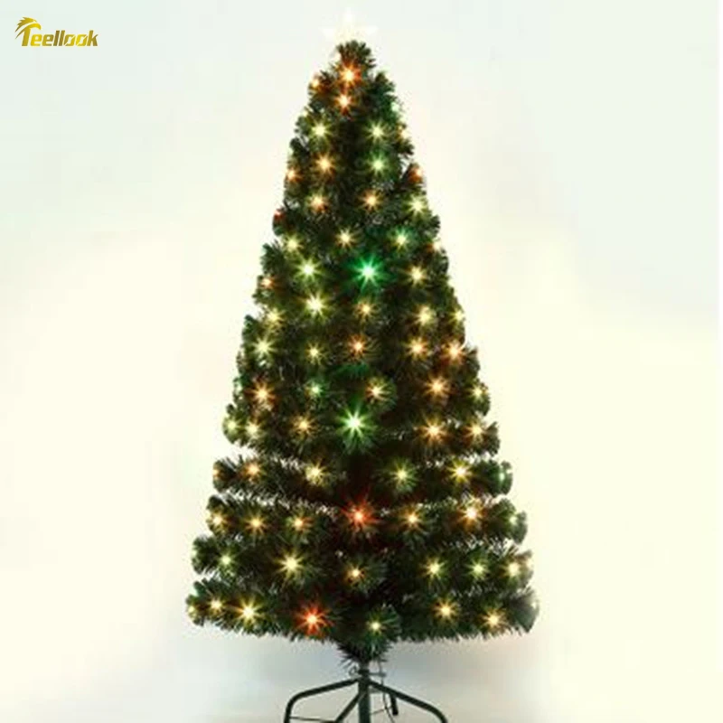 Teellook 1.5M / 150CM luxury encryption green full camouflage light Christmas tree Christmas hotel decoration supplies