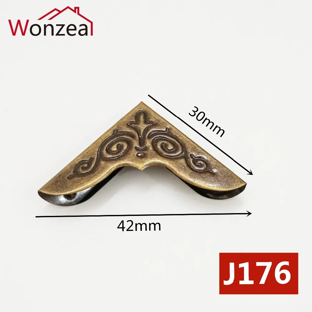20pcs Book Corner Bronze Scrapbooking Albums Menus Folders Protectors Decoration Metal Crafting Box Corner Brackets