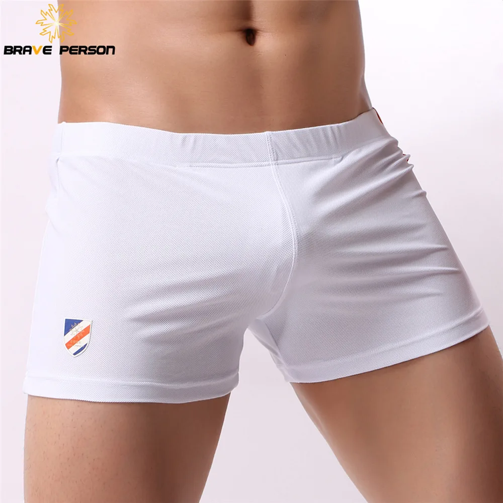 Brave Person Men\'s Sleep Bottoms Shorts Underwear Men Boxers Shorts Lounge Home Sleepwear Breathable Shorts Pajama