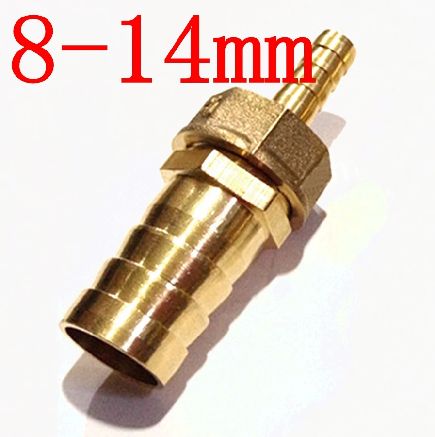 

Hose Barb I/D 8mm x Hose Barb I/D 14mm Brass coupler Splicer Connector fitting for Fuel Gas Water