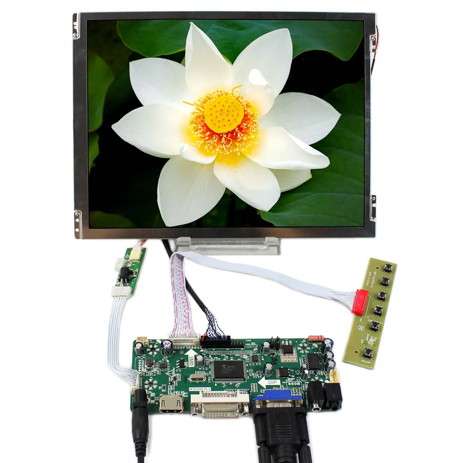 HD MI+VGA+DVI+Audio LCD Controller Board With 10.4inch 800x600 TM104SDH01 LCD Screen