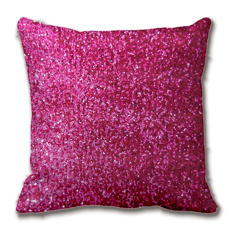 

Hot Pink Faux Glitter Throw Pillow Case Decorative Cushion Cover Pillowcase Customize Gift High-Quility By Lvsure For Sofa Seat