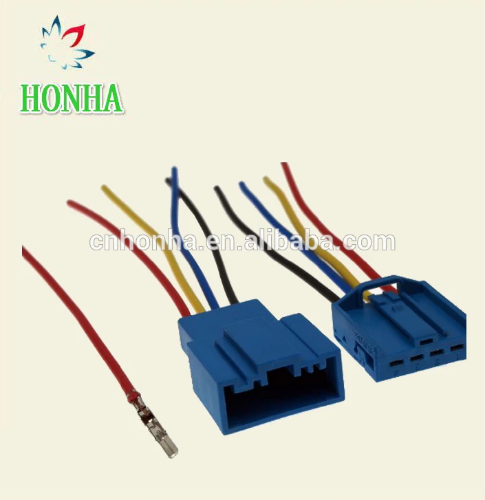 Free shipping 4 Pin Auto connector,Car Speaker plug with 18 AWG cable,Auto Bass plug,Car electric connector