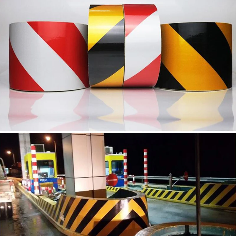 

Roadstar 10cm X30m Self-Adhesive PET Reflective Sticker Warning Tape Strip Decal Corrosion Resistance