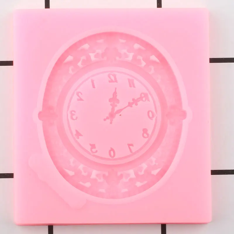 3D Clock Silicone Mold Cake Border Fondant Molds Cupcake Topper DIY Wedding Cake Decorating Tools Candy Chocolate Gumpaste Mould