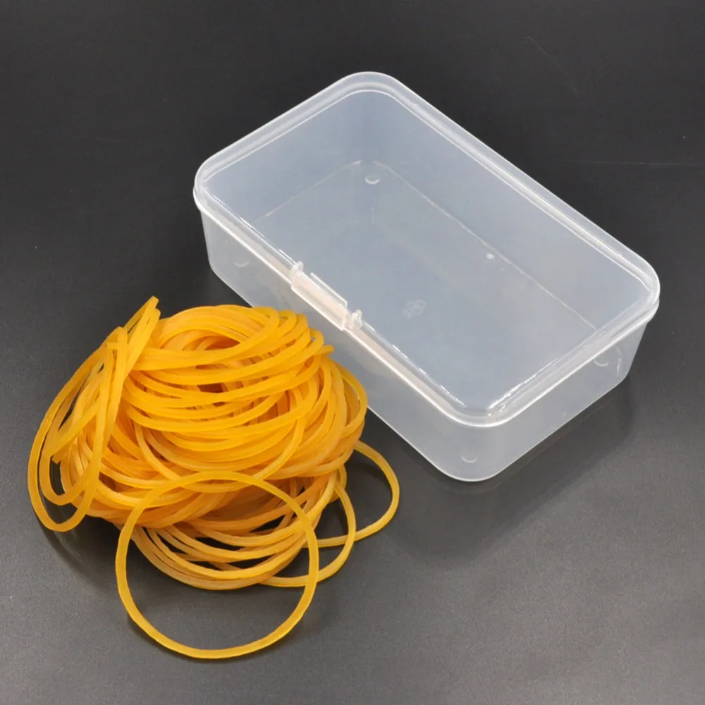 Strong Stretch Rubber Bands Resistance Corrosion High Temperature for Seal Lab Office Home Moving Supply with Free Storage Box