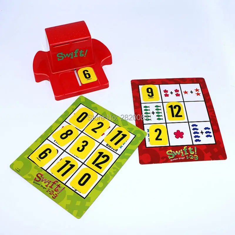 Brinquedos jogo de puzzle clássico rápida! 1-2-3 número do cartão de bingo figura matemática, garoto-pai a família do jogo engraçado enigma & educacional jogo toy