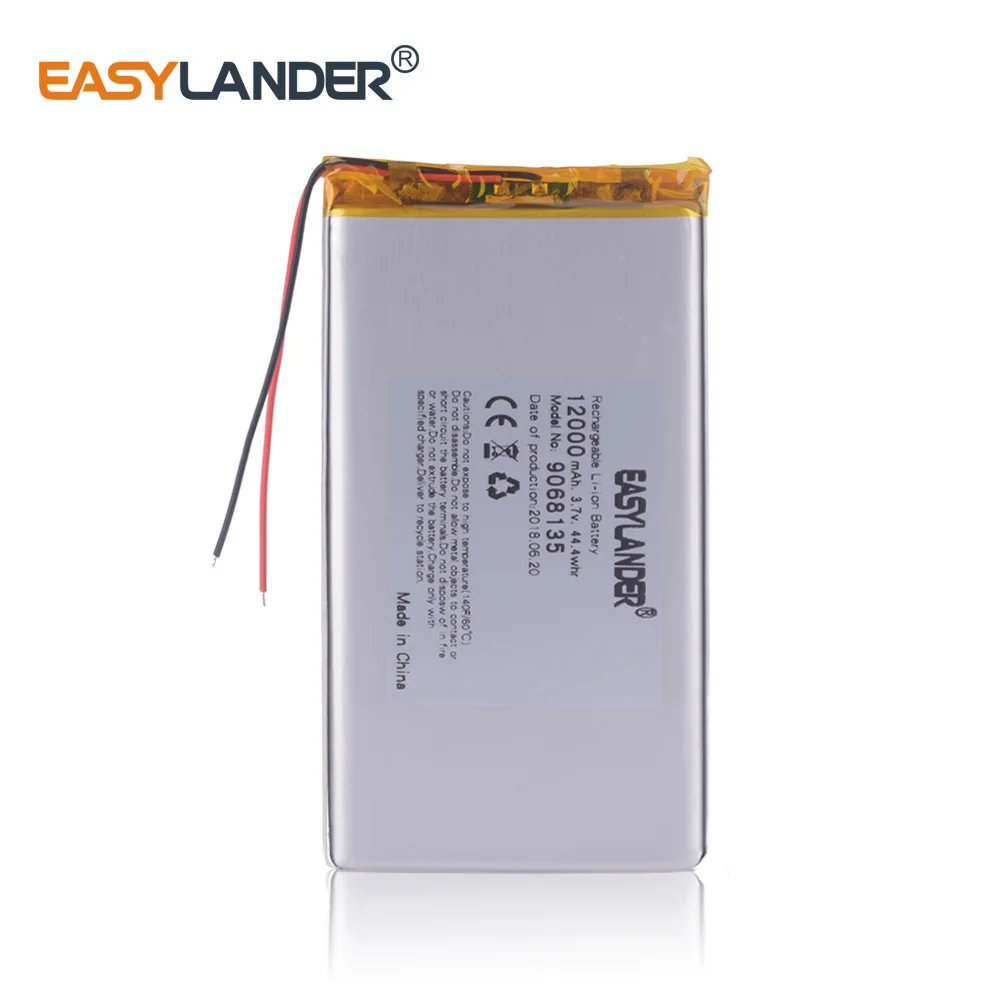 9068135 3.7V 12000mAh Lithium polymer Battery  Protection Board For Tablet PCs Power bank Outdoor power supply 8870135 9070133