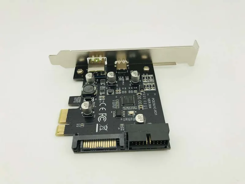 Cartes à ajouter USB 6 000 Carte PCIE SMi/Carte PCIE Adaptateur USB USv1.PCIE USB 3.1 PCI-E USB-C 2.4A Ordinateur 6 000 Cartes Nouveau