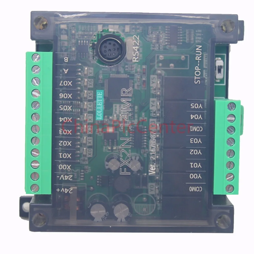 

FX2N RS422 Communication port 14MR 14MT PLC controller 8 Input 6 Relay Outputs programmable controller RS485