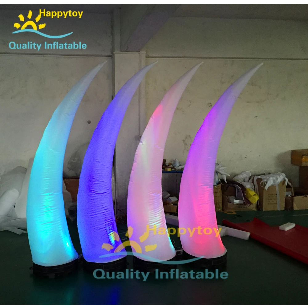 Fashional Wedding Decoration Inflatable Led Light Tusk Balloon, Light Inflatable Crescent,Inflatable Light Ballon For Sale