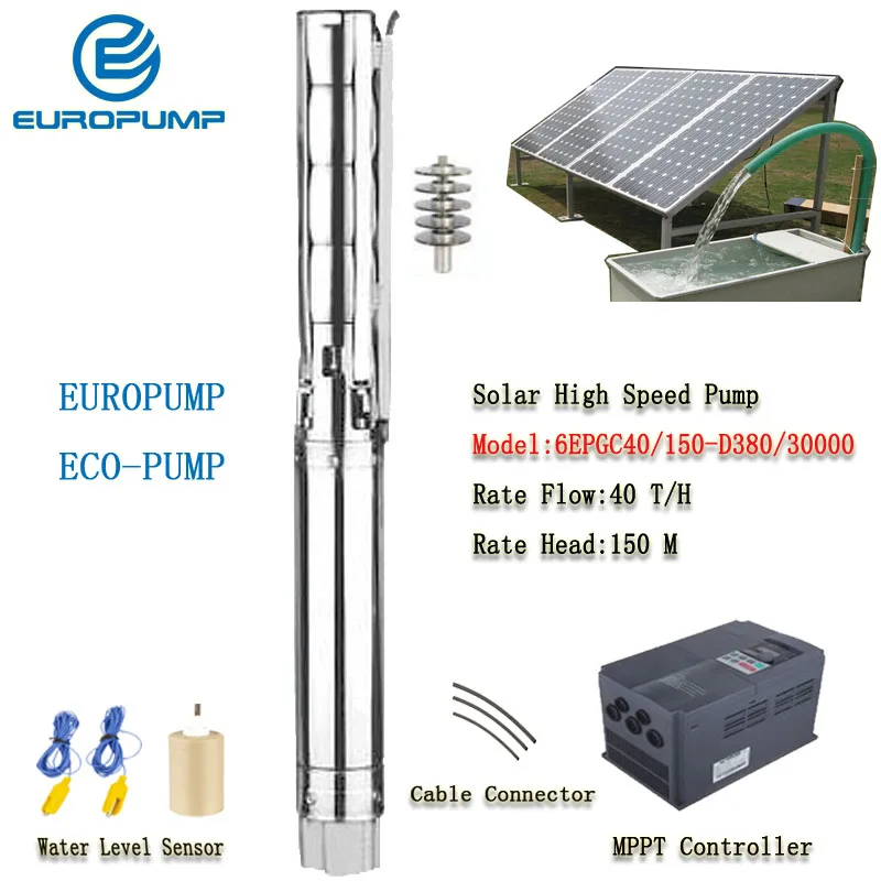 EUROPUMP Solar Pump High Power 6Inch 40HP outlet 4