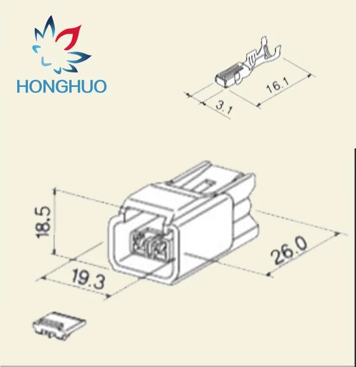 

Free shipping 2pin for Ford Fox Mondeo High Pressure Pack Ignition Coil Plug wiring connector FW-C-2F-B