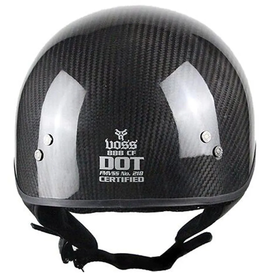 Carbon Fiber Motorcycle Motorbike Rider Retro For Helmet Visor With Collar Vespa Open Face Half Motor With Dual Lens DOT