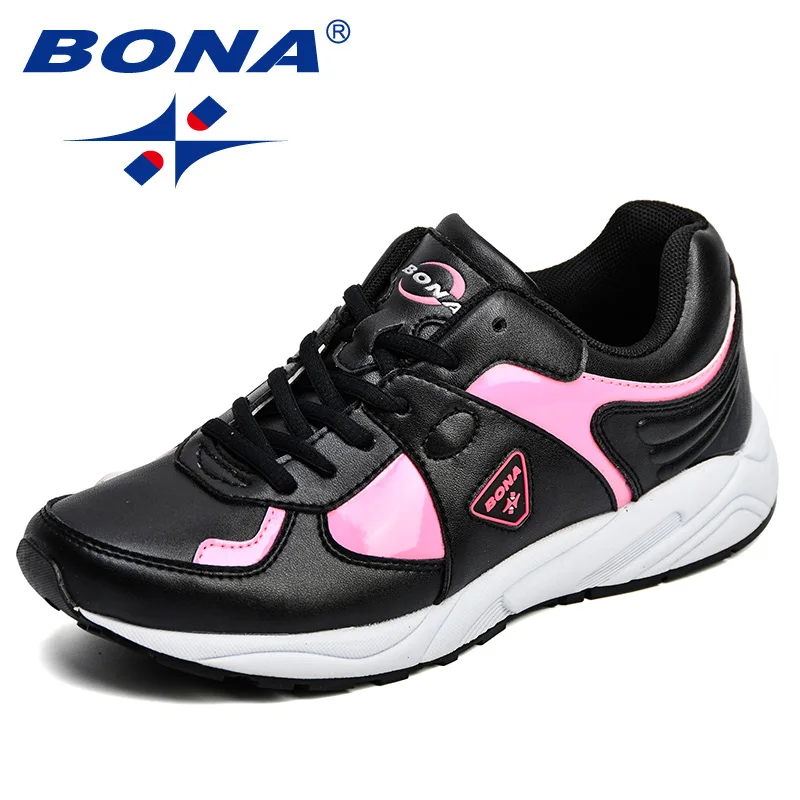 BONA-zapatillas de correr de estilo Popular para mujer, zapatos atléticos de sintético con cordones, para correr al aire libre, envío rápido