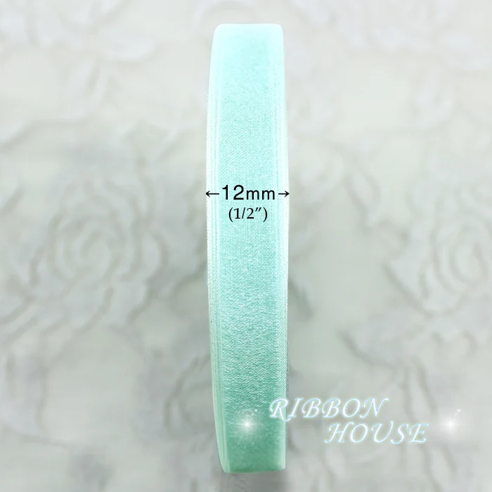 (50 yards/roll)1/2''(12mm) light blue organza ribbons wholesale gift wrapping decoration Christmas ribbons