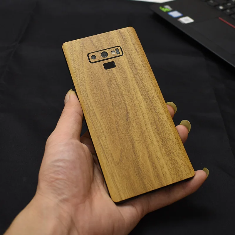 Wood Grain Sticker Phone Back Paste Sticker For SAMSUNG Galaxy S10+ S10e A750 A8S A9S A9 2018 Note 9 S9 S8 Plus Note 8 5