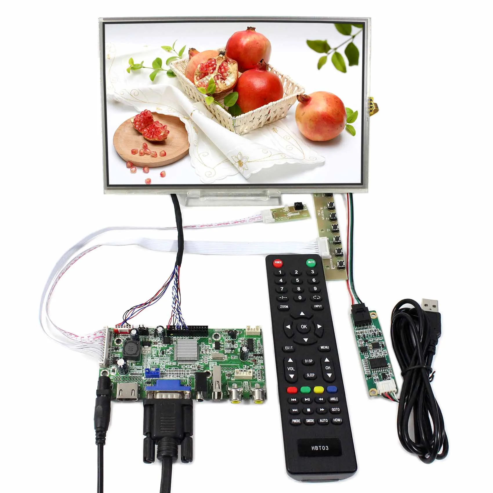 

10.1 inch 1280X800 LCD Screen B101EW05 or LP101WX1-SLP2 With Resistive Touch Panel and HD MI+VGA+AV+USB LCD Controller Board