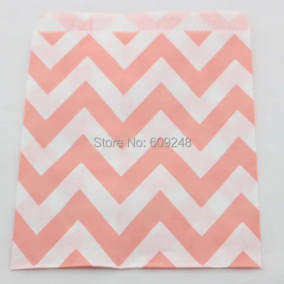 100pcs Mixed Colors Buffet Candy Treat Wide Pink Chevron Paper Party Favor Gift Bags,3 Days Delivery on Orders over $100