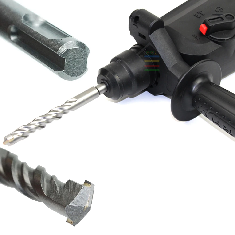 الكهربائية مطرقة مثقاب البناء الحفر Diammer 6 8 10 مللي متر طول 110 160 210 260 مللي متر للخرسانة الطوب كتلة هول المنشار SDS زائد #4