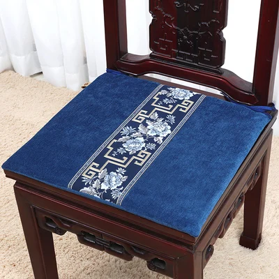 

Chinese Dining Chair Cushions, Seat Pads, Patchwork Velvet, Sofa, Armchair, Anti-Slip Sitting Mats with Zipper, Custom