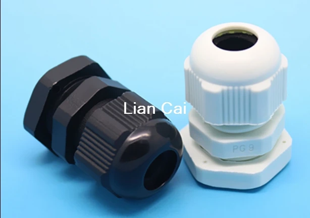 100pcs PG9  Waterproof nylon  Cable Gland for 4-8mm cable