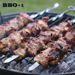 4/6/10/12pcs 45CM 17.7in Barbecue Meat String Skewers  Meat Stainless Steel churrasqueira Roast Stick BBQ Outdoor Picnic Tools