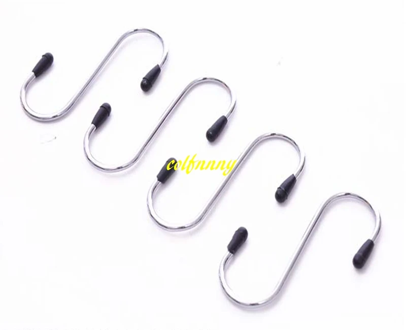 

400pcs/lot Fast shipping 4pcs/pack 7cm Stainless Steel Hooks Set S Shape Type Design Home Clothes Hanging Tool