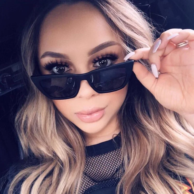 Fashion Super Star Lady Gaga Cat Eye Sunglasses Women Men 2018 Luxury Brand Designer Square Shades Sun Glasses Male Eyewear 5351 image 2