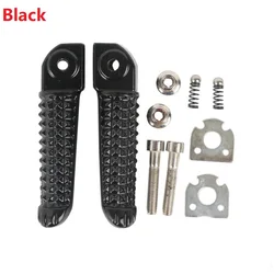 Black set Rear Footrests Foot Pegs Peg For YAMAHA YZF R1 2002-2020 R6 2003-2020 03 04 05 06 07 08 Silver Matt Black Motorcycle