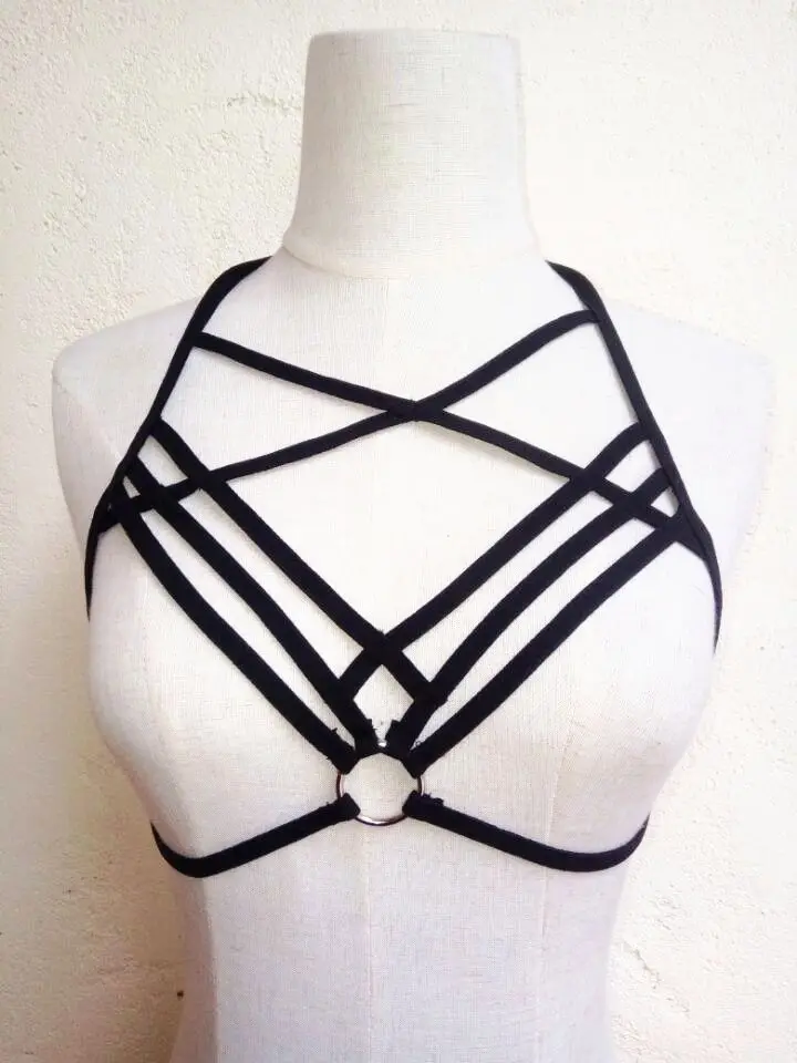 Fetish Halter Bra sexy Cupless Bondage open Bra Erotic Belt harness sex Game products Teasing fancy play punish slave Cages