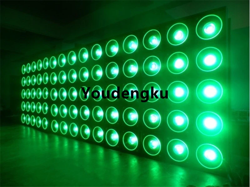 

2 pieces 25pcs 4 in 1 rgbw Led Audience Blinder Matrix Panel light 5x5 matrix 25x10w led rgbw matrix blinder dmx light for sta