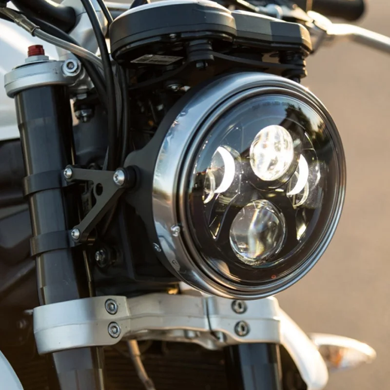 FADUIES 7inch Black LED  Headlight For Harley-  Motorcycle Tour,FLD,Softail Heritage,Street Glide,Road King