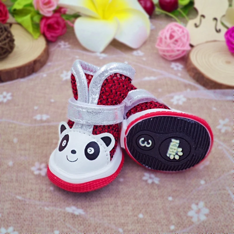 Cute Panda Scarpe Animale Domestico Per I Cuccioli Piccoli Cani di Piccola Taglia Estate Traspirante Nuovo Gatto Stivali Calzature Accessori Per