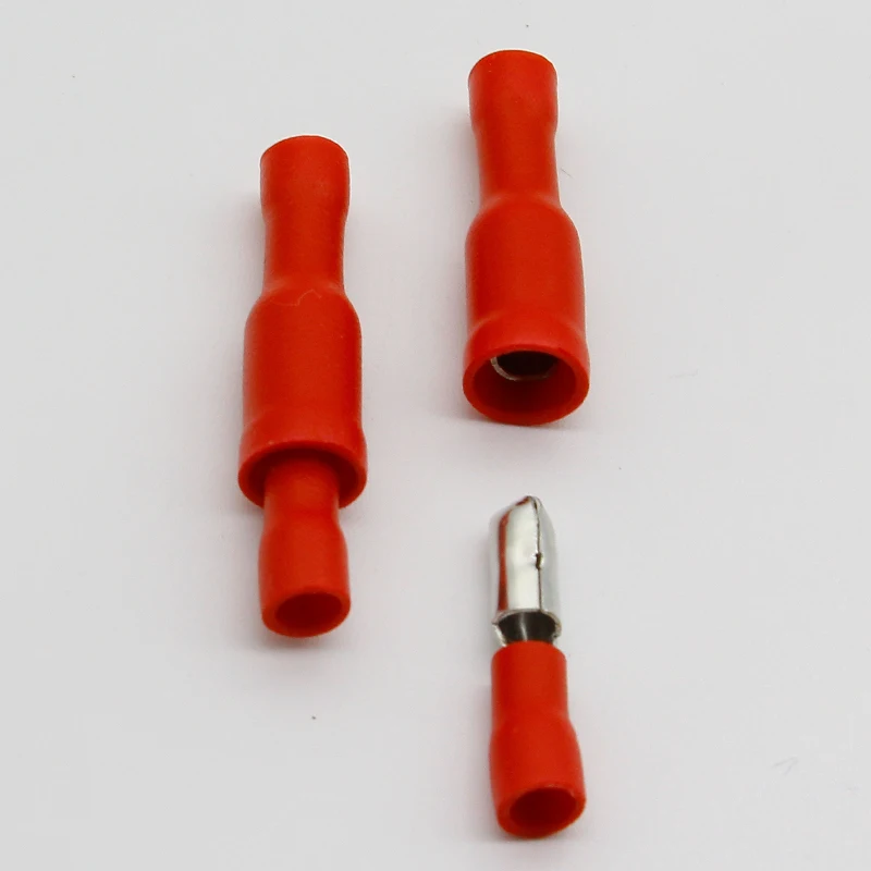 Hot 50 X Red Male Female Bullet Connector Crimp Terminals Wiring