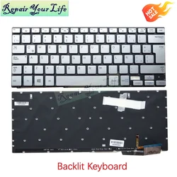 LA Latin SP UNS Russische Tastatur für Samsung NP730 NP740 730U3E NP730U3E 740U3E NP740U3E Silber tastatur hintergrundbeleuchtung original neue