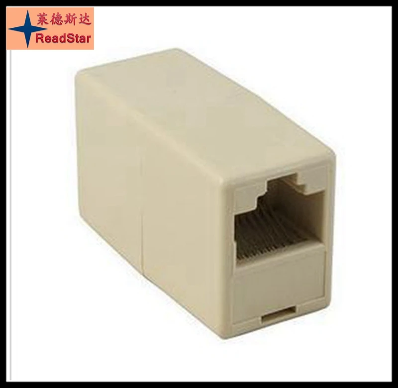 Imagem -02 - Conector do Cabo de Rede Acoplador Rj45 Fêmea ao Adaptador Fêmea da Extensão Rede Através da Cabeça 100 Pcs Lot